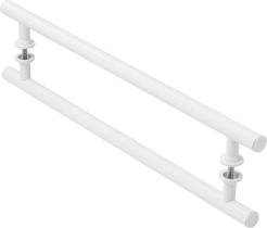 Puxador Branco Para Porta De Vidro Madeira Pivotante 60cm Puxador Branco Para Porta De Vidro Madeira Pivotante 60cm