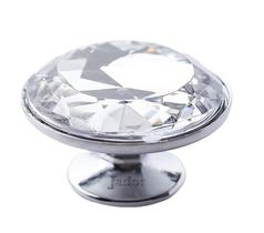 Puxador Caju Concavo Cristal Cromado 38mm JAD4173 - Jador Puxador Caju Concavo Cristal Cromado 38mm JAD4173 - Jador