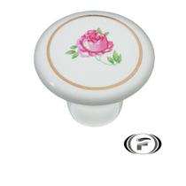 Puxador Ceramica 7069 Estampa Rosa Italy Line