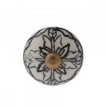 Puxador Cerâmica Circular com Flor - VENUS VICTRIX