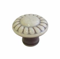 Puxador Cerâmica Flor Marrom