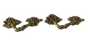 Puxador Colonial Bronze Móveis Gavetas Guarda Roupas Par Puxador Colonial Bronze Móveis Gavetas Guarda Roupas Par
