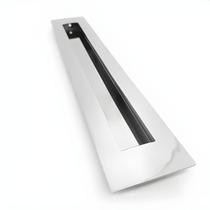 Puxador Concha De Embutir Para Portas Em Aço Inox 20cm