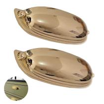 Puxador Concha Dourado Stilo Gruppa 96mm 4 Unidades Dourado