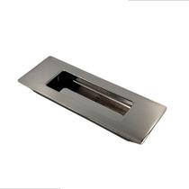 Puxador concha embutir inox polido porta correr gaveta 15cm