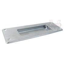 Puxador Concha Embutir Zamac Fundo Latão Cromo Escovado 614512 União Mundial