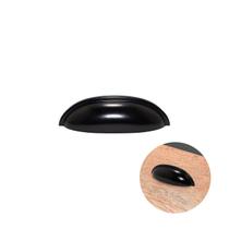 Puxador Concha Meia Lua Preto Acetinado