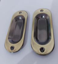 Puxador Concha Oval Lo 10cm Embutir Porta E Janela 02 Pçs Puxador Concha Oval Lo 10cm Embutir Porta E Janela 02 Pçs