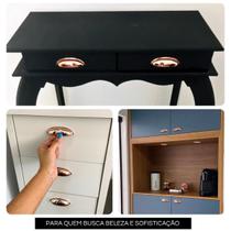 Puxador Concha para Gavetas, Móveis e Portas, em Metal