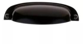 Puxador Concha Stillo 96mm Preto Fosco - Gruppa