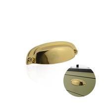 Puxador Concha Stilo Dourado Brilhante 96 Mm