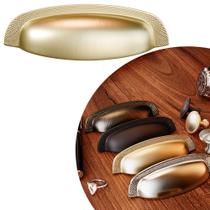 Puxador Concha Vivaro 223 - Dourado Fosco - 96MM Puxador Concha Vivaro 223 - Dourado Fosco - 96MM