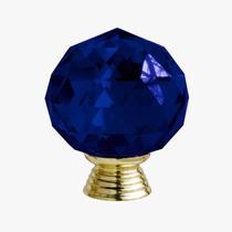 Puxador Cristal - IL 4501 - Dourado - Azul - 40MM