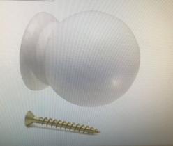 Puxador de bolinha- branco Puxador de bolinha- branco