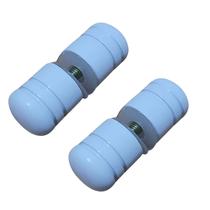 Puxador De Box De Vidro De Canto Alumínio Branco Estriado Kit 2 Pçs Puxador De Box De Vidro De Canto Alumínio Branco Estriado Kit 2 Pçs