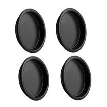 Puxador de dedo para porta de armário HOMOTEK, preto, kit com 4, encaixe rápido Puxador de dedo para porta de armário HOMOTEK, preto, kit com 4, encaixe rápido