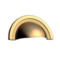 Puxador De Gaveta Concha Sobrepor Zen Shell - Gold - 48Mm