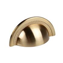 Puxador De Gaveta Concha Zen Shell - 64Mm Gold Escovado