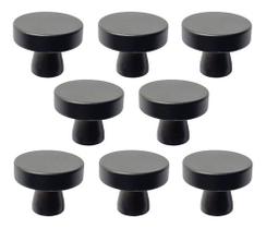 Puxador De Gaveta Moderno/ Redondo Preto Fosco (140 Unid.)