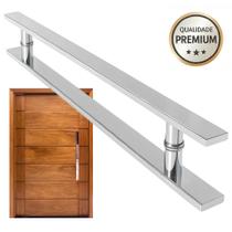 Puxador De Porta 1 Metro Inox 304 Escovado Madeira Vidro Puxador de 80cm Puxador 60cm