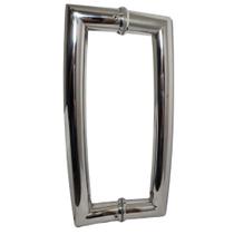 Puxador de porta cromado inox 30cm entre furos - Alumínios Cometa Puxador de porta cromado inox 30cm entre furos - Alumínios Cometa