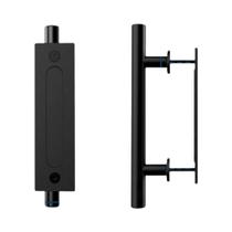 Puxador De Porta De Celeiro De Madeira Circular Preto, Dupla Face, Para Porta Deslizante Interna Puxador De Porta De Celeiro De Madeira Circular Preto, Dupla Face, Para Porta Deslizante Interna