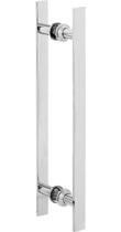 Puxador De Porta De Correr Duplo Cromado 30cm Puxador De Porta De Correr Duplo Cromado 30cm