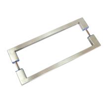 Puxador De Porta Duplo Em Aço Inox 30cm Modelo Soft
