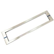 Puxador De Porta Duplo Em Aço Inox 40cm Modelo Soft Puxador De Porta Duplo Em Aço Inox 40cm Modelo Soft