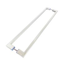 Puxador De Porta Duplo Em Aço Inox 60cm Modelo Soft Puxador De Porta Duplo Em Aço Inox 60cm Modelo Soft