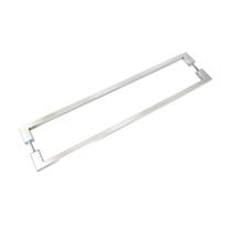 Puxador De Porta Duplo Em Aço Inox 60cm Modelo Soft Puxador De Porta Duplo Em Aço Inox 60cm Modelo Soft