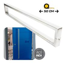 Puxador de Porta Greco 50 cm Aço Inox Escovado Puxador de Porta Greco 50 cm Aço Inox Escovado