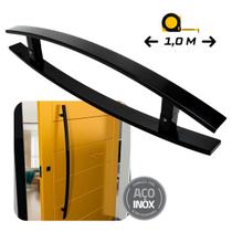 Puxador de Porta Lugui 1 m Preto Fosco