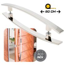 Puxador de Porta Lugui 80 cm Aço Inox Polido
