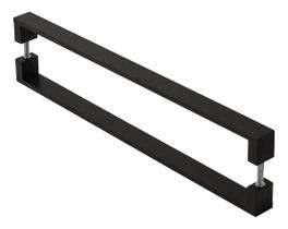 Puxador De Porta Pivotante Alumínio Inoxidável Preto 50cm