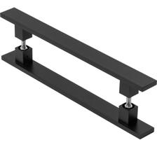 Puxador De Porta Pivotante Barra Chata Preto 1 Metro