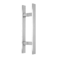 Puxador de Porta Silvana Reto 40 CM - Inox Escovado