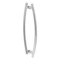 Puxador De Porta Tubular Curvo Arco 80Cm - Metalcromo