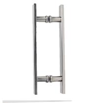 Puxador De Portas Barra Chata Inox Polido Blindex Porta Pivotante Portão 30x20