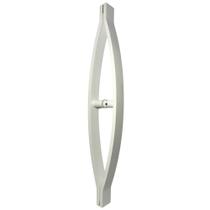 Puxador de um Ponto Branco 50cm P/Porta Barra Chata 50cm - Alumínios Cometa Puxador de um Ponto Branco 50cm P/Porta Barra Chata 50cm - Alumínios Cometa