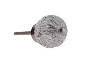 Puxador Decorativo Prata Metal Trabalhado