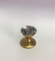 Puxador Diamante Di Cristallo Gold Opaco 20MM - JAD1152 - Jador