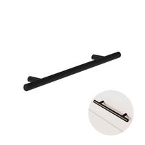 Puxador Dísia 128 Mm Haste Redondo Inox Preto