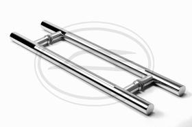 Puxador Duplo 45cm Aço Inox Polido/Escovado para portas: pivotantes/madeira/vidro temperado/porta Puxador Duplo 45cm Aço Inox Polido/Escovado para portas: pivotantes/madeira/vidro temperado/porta