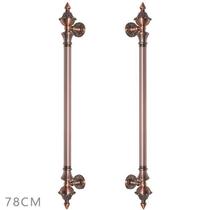 Puxador Duplo 780mm Cobre Antigo Porta Pivotante/Correr