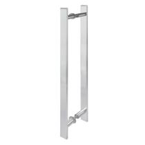 Puxador Duplo Aluminio 60 Cm Porta Pivotante ou Madeira ou Vidro Chato Cód. 6160