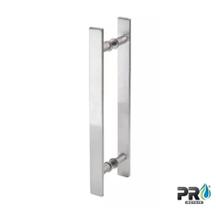 Puxador Duplo Aluminio 60 Cm Porta Pivotante ou Madeira ou Vidro Chato - Pró Metais