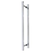 Puxador Duplo Alumínio 80cm Porta Pivotante Madeira/vidro