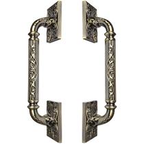 Puxador Duplo Atlas 330mm Bronze Antigo Porta Pivotante Correr Passagem Madeira Vidro Colonial Clássico Rústico Máxima Metais Puxador Duplo Atlas 330mm Bronze Antigo Porta Pivotante Correr Passagem Madeira Vidro Colonial Clássico Rústico Máxima Metais