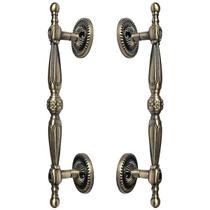 Puxador Duplo Berlin 280mm Bronze Antigo Porta Pivotante